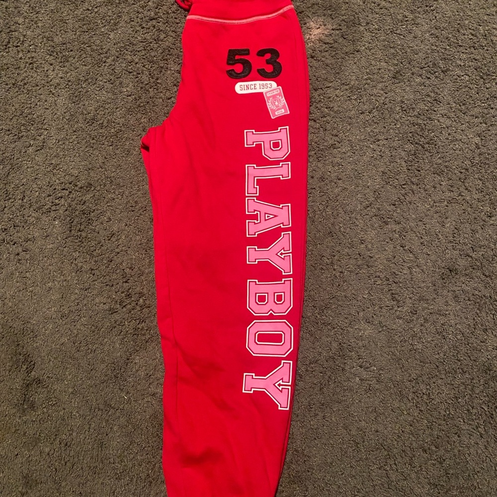 Pacsun women sweatpants comfy PE rose red cuffed